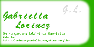 gabriella lorincz business card